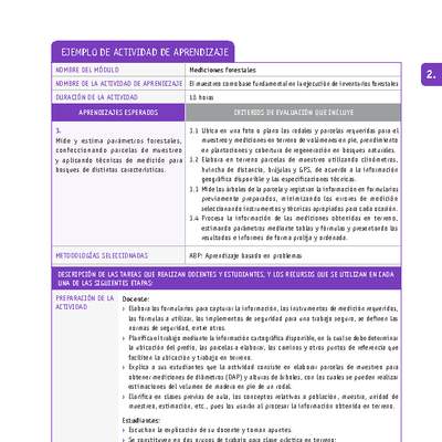 El muestreo como base fundamental en la ejecución de inventarios forestales El muestreo como base fundamental en la ejecución de inventarios forestales