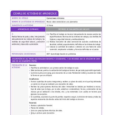 Marcar raleo comercial en una plantación Marcar raleo comercial en una plantación