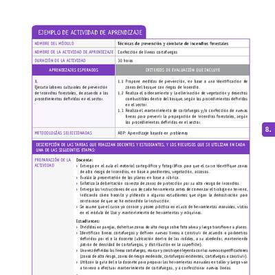 Confección de líneas cortafuegos Confección de líneas cortafuegos