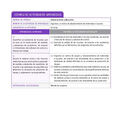 Organizar un centro de abastecimiento de materiales e insumos Organizar un centro de abastecimiento de materiales e insumos