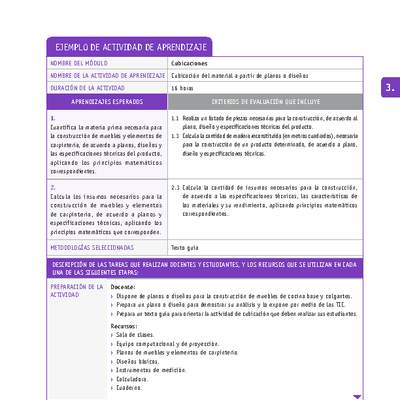 Cubicación del material a partir de planos o diseños Cubicación del material a partir de planos o diseños