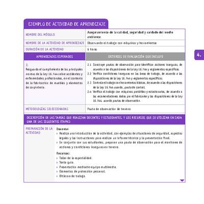 Observando el trabajo con máquinas y herramientas Observando el trabajo con máquinas y herramientas