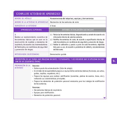 Mantención de herramientas de corte Mantención de herramientas de corte