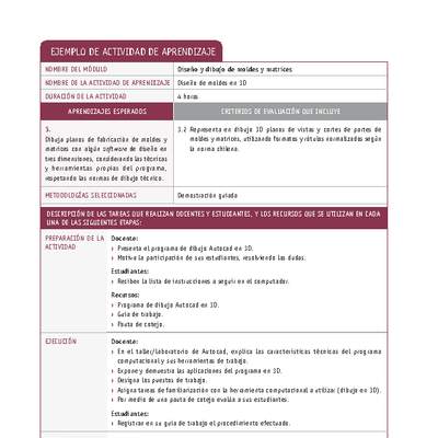 Diseño de moldes en 3D Diseño de moldes en 3D