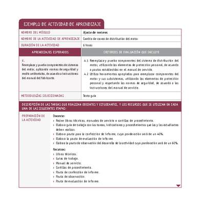 Cambio de correa de distribución del motor Cambio de correa de distribución del motor