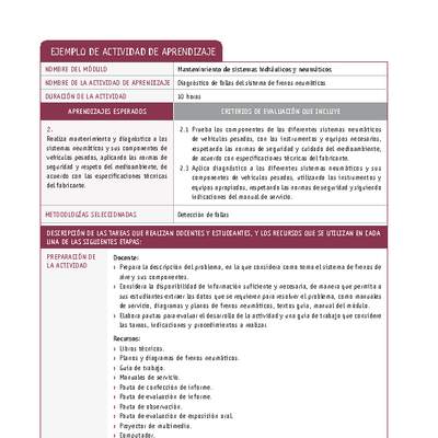 Diagnóstico de fallas del sistema de frenos neumáticos Diagnóstico de fallas del sistema de frenos neumáticos