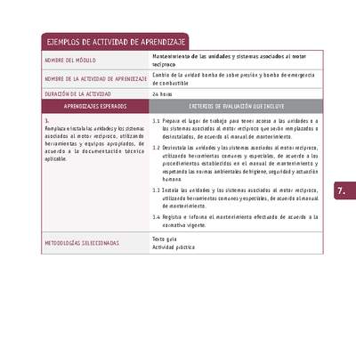 Cambio de la unidad bomba de sobre presión y bomba de emergencia de combustible Cambio de la unidad bomba de sobre presión y bomba de emergencia de combustible