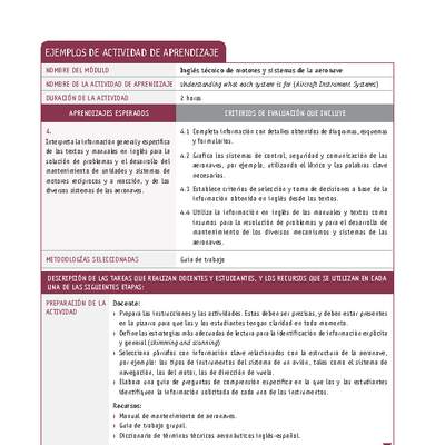 Understanding what each system is for (Aircraft Instrument Systems) Understanding what each system is for (Aircraft Instrument Systems)
