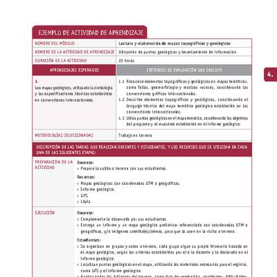 Ubicación de puntos geológicos y levantamiento de información Ubicación de puntos geológicos y levantamiento de información