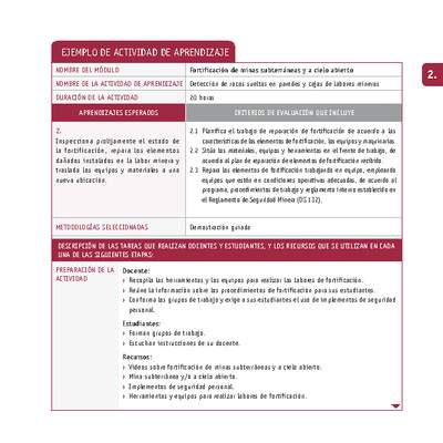 Detección de rocas sueltas en paredes y cajas de labores mineras Detección de rocas sueltas en paredes y cajas de labores mineras