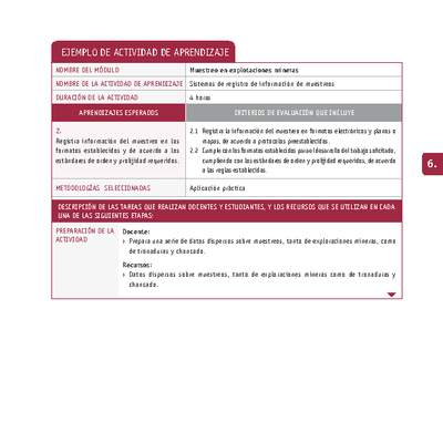 Sistemas de registro de información de muestreos Sistemas de registro de información de muestreos