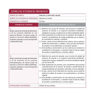 Muestreo en terreno Muestreo en terreno