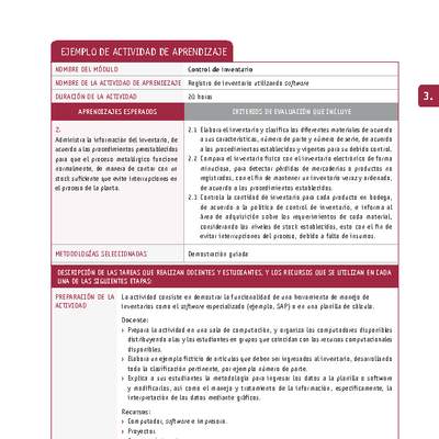 Registro de inventario utilizando software Registro de inventario utilizando software