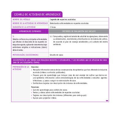 Detectando enfermedades en especies acuícolas Detectando enfermedades en especies acuícolas