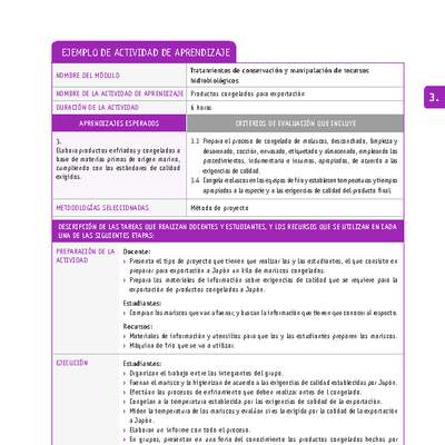 Productos congelados para exportación Productos congelados para exportación