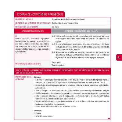 Calibración de una placa orificio Calibración de una placa orificio