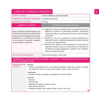 Guardando y reciclando Guardando y reciclando