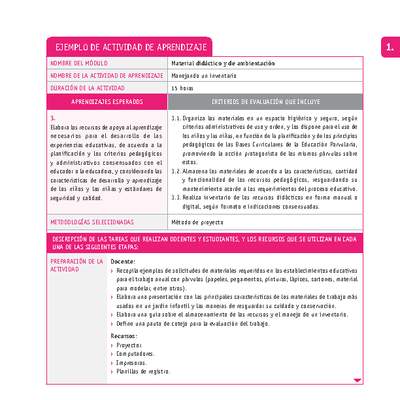 Manejando un inventario Manejando un inventario