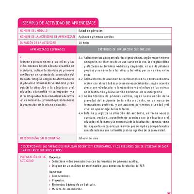 Aplicando primeros auxilios Aplicando primeros auxilios