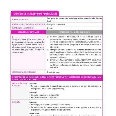 Configuración de router Configuración de router