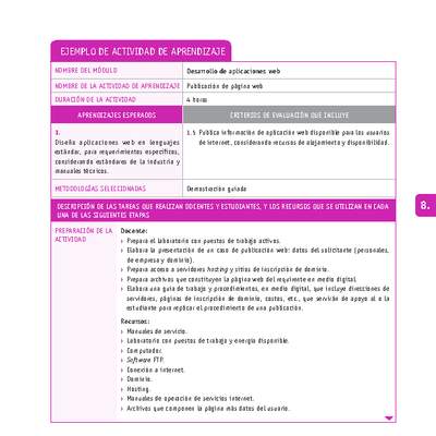 Publicación de página web Publicación de página web