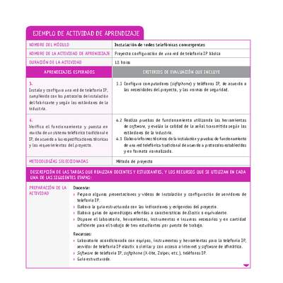 Proyecto configuración de una red de telefonía IP básica Proyecto configuración de una red de telefonía IP básica