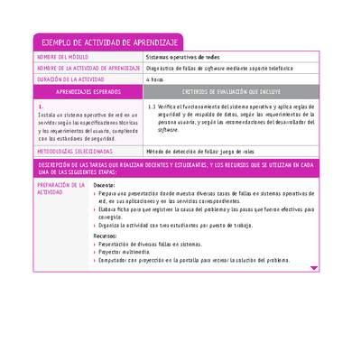 Diagnóstico de fallas de software mediante soporte telefónico Diagnóstico de fallas de software mediante soporte telefónico