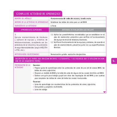 Establecer las tablas de ruteo para un red WaN Establecer las tablas de ruteo para un red WaN