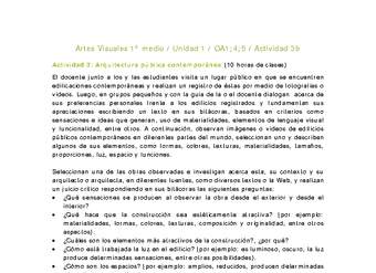 Artes Visuales 1 medio-Unidad 2-OA1;4;5-Actividad 3b Artes Visuales 1 medio-Unidad 2-OA1;4;5-Actividad 3b