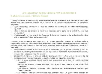 Artes Visuales 2 medio-Unidad 2-OA1;4-Actividad 1 Artes Visuales 2 medio-Unidad 2-OA1;4-Actividad 1