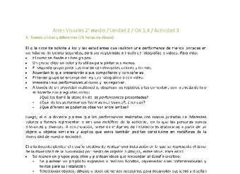 Artes Visuales 2 medio-Unidad 2-OA1;4-Actividad 3 Artes Visuales 2 medio-Unidad 2-OA1;4-Actividad 3