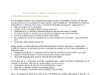 Artes Visuales 2 medio-Unidad 2-OA1;4-Actividad 4 Artes Visuales 2 medio-Unidad 2-OA1;4-Actividad 4