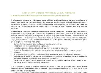 Artes Visuales 2 medio-Unidad 2-OA1;4-Actividad 5 Artes Visuales 2 medio-Unidad 2-OA1;4-Actividad 5