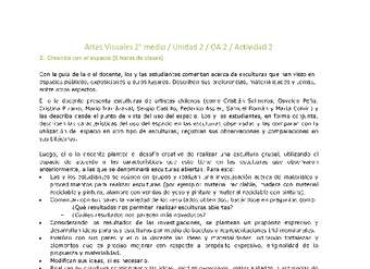 Artes Visuales 2 medio-Unidad 2-OA2-Actividad 2 Artes Visuales 2 medio-Unidad 2-OA2-Actividad 2