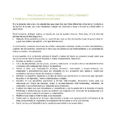 Artes Visuales 2 medio-Unidad 2-OA2-Actividad 3 Artes Visuales 2 medio-Unidad 2-OA2-Actividad 3