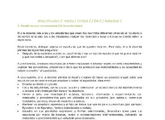 Artes Visuales 2 medio-Unidad 2-OA2-Actividad 3 Artes Visuales 2 medio-Unidad 2-OA2-Actividad 3