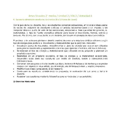 Artes Visuales 2 medio-Unidad 2-OA2-Actividad 4 Artes Visuales 2 medio-Unidad 2-OA2-Actividad 4