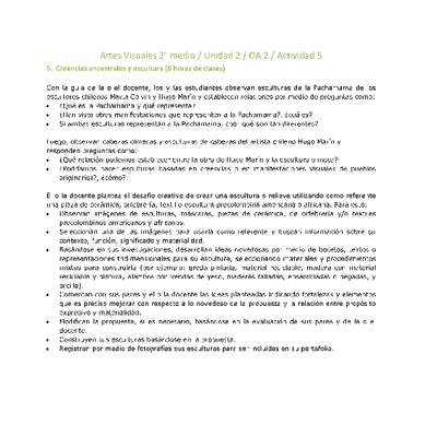 Artes Visuales 2 medio-Unidad 2-OA2-Actividad 5 Artes Visuales 2 medio-Unidad 2-OA2-Actividad 5