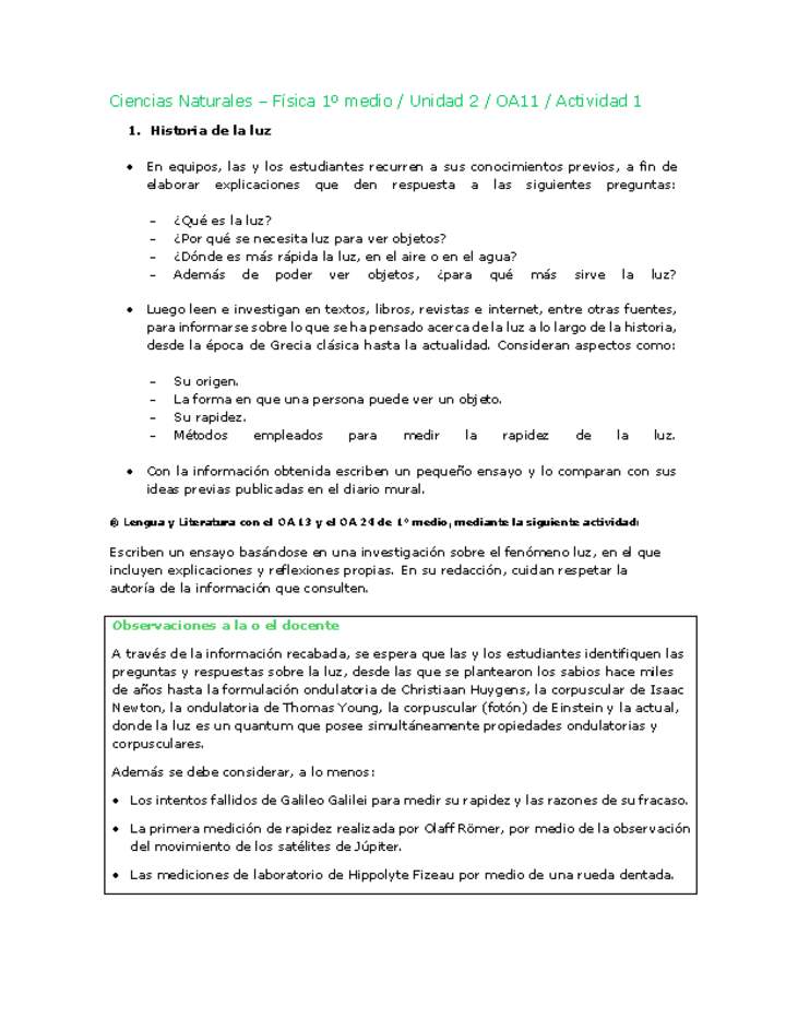 Ciencias Naturales 1 medio-Unidad 2-OA11-Actividad 1