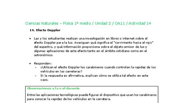 Ciencias Naturales 1 medio-Unidad 2-OA11-Actividad 14