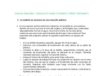 Ciencias Naturales 1 medio-Unidad 2-OA18-Actividad 1 Ciencias Naturales 1 medio-Unidad 2-OA18-Actividad 1