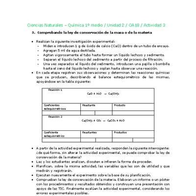 Ciencias Naturales 1 medio-Unidad 2-OA18-Actividad 3 Ciencias Naturales 1 medio-Unidad 2-OA18-Actividad 3