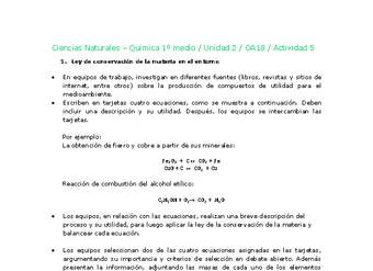 Ciencias Naturales 1 medio-Unidad 2-OA18-Actividad 5 Ciencias Naturales 1 medio-Unidad 2-OA18-Actividad 5