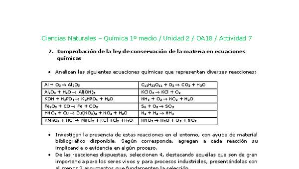 Ciencias Naturales 1 medio-Unidad 2-OA18-Actividad 7 Ciencias Naturales 1 medio-Unidad 2-OA18-Actividad 7