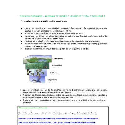 Ciencias Naturales 1 medio-Unidad 2-OA4-Actividad 1 Ciencias Naturales 1 medio-Unidad 2-OA4-Actividad 1