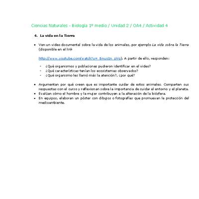 Ciencias Naturales 1 medio-Unidad 2-OA4-Actividad 4 Ciencias Naturales 1 medio-Unidad 2-OA4-Actividad 4