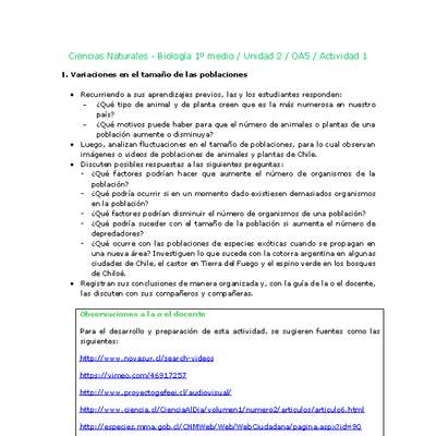 Ciencias Naturales 1 medio-Unidad 2-OA5-Actividad 1 Ciencias Naturales 1 medio-Unidad 2-OA5-Actividad 1