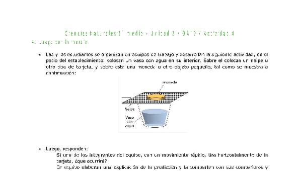 Ciencias Naturales 2 medio-Unidad 2-OA10-Actividad 4 Ciencias Naturales 2 medio-Unidad 2-OA10-Actividad 4