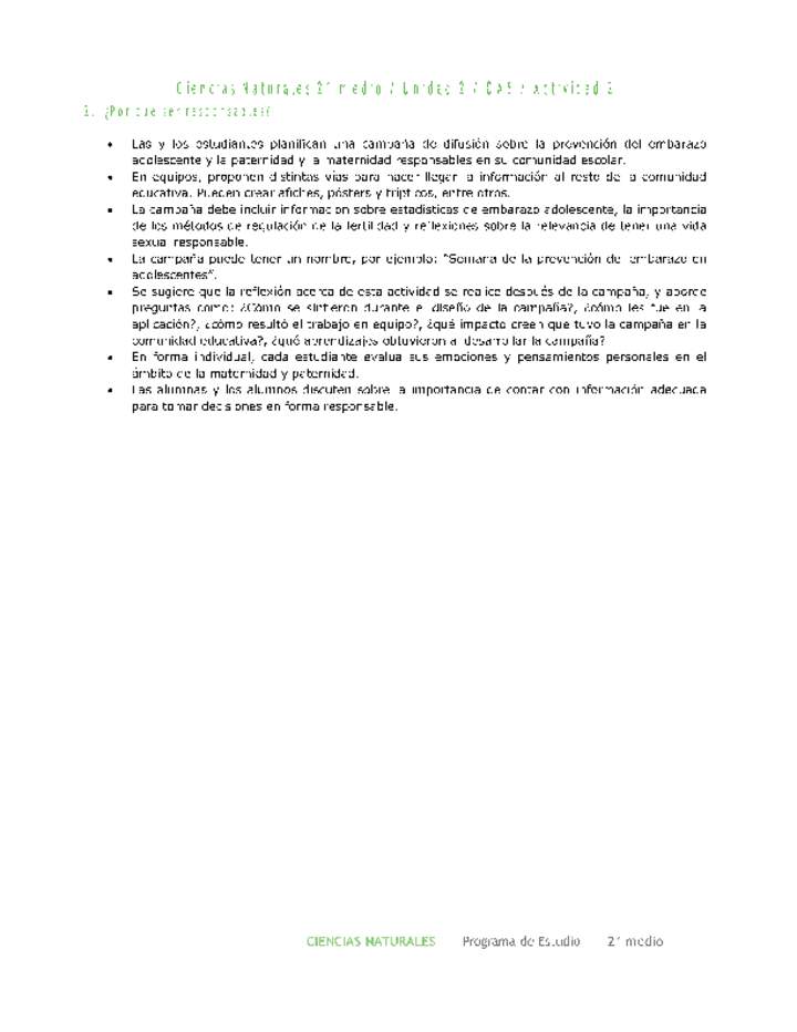 Ciencias Naturales 2 medio-Unidad 2-OA5-Actividad 2 Ciencias Naturales 2 medio-Unidad 2-OA5-Actividad 2