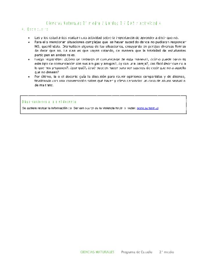 Ciencias Naturales 2 medio-Unidad 2-OA5-Actividad 4 Ciencias Naturales 2 medio-Unidad 2-OA5-Actividad 4